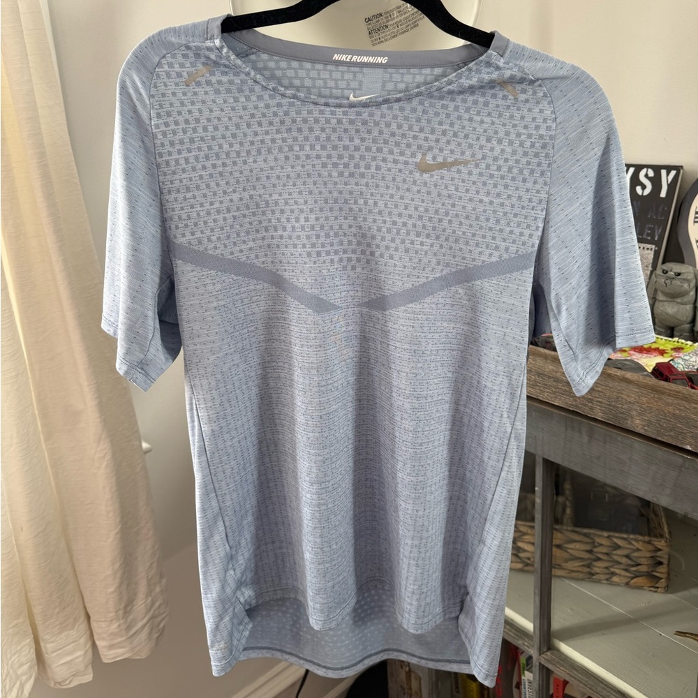 Nike Dri-Fit Men's Running Light Blue Short Sleeve Tee